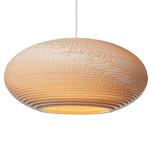 Disc Scraplights Pendant - White / Blonde