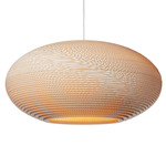 Disc Scraplights Pendant - White / Blonde