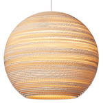 Moon Scraplights Pendant - White / Blonde