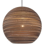 Moon Scraplights Pendant - Black / Natural