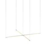 Z-Bar Cross Pendant - Silver / Frosted