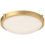 Floyd Ceiling Flush Light - Brushed Gold / White Opal
