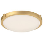 Floyd Ceiling Flush Light - Brushed Gold / White Opal