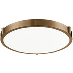 Floyd Ceiling Flush Light - Brushed Gold / White Opal