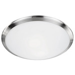 Malta Ceiling Light Fixture - Brushed Nickel / White Opal