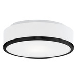 Charlie Ceiling Light Fixture - Black / White Opal