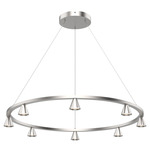 Dune Chandelier - Brushed Nickel