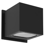 Stato Outdoor Wall Sconce - Black / Clear