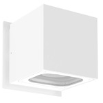 Stato Outdoor Wall Sconce - White / Clear