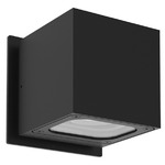 Stato Outdoor Wall Sconce - Black / Clear