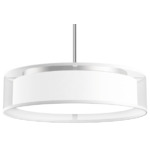 Dalton Pendant - Satin Nickel / White Organza