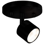 Lyra Adjustable Ceiling Spot Light - Black / Frosted