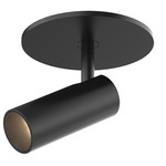 Downey Recessed Adjustable Spot Ceiling Light - Black / Clear
