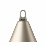 Jim Cone Pendant - Grey / Matte Champagne