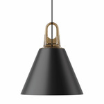 Jim Cone Pendant - Honey / Matte Black