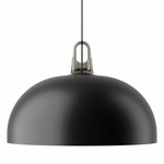 Jim Dome Pendant - Grey / Matte Black