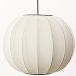 Knit Wit Round Pendant - Matte Black / Pearl White