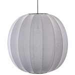 Knit Wit Round Pendant - Black / Silver