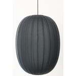 Knit Wit Long Pendant - Matte Black / Black