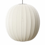 Knit Wit Round Pendant - Matte Black / Pearl White