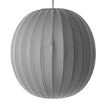 Knit Wit Round Pendant - Matte Black / Silver