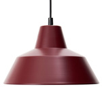 Workshop Pendant - Black / Wine Red