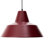 Workshop Pendant - Black / Wine Red