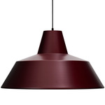 Workshop Pendant - Black / Wine Red