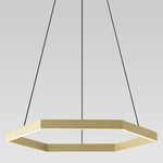 Hex Pendant - Brass
