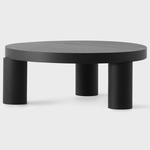 Offset Coffee Table - Black Oak