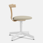 Jiro Upholstered Swivel Chair - Natural / White / Flax Upminster
