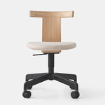 Jiro Upholstered Swivel Chair - Natural / Black / Flax Upminster