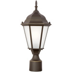 Bakersville Outdoor Post Light - Antique Bronze / Satin Etched