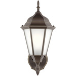 Bakersville Tapered Outdoor Wall Light - Antique Bronze / Satin Etched