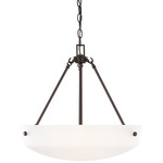 Kerrville Uplight Pendant - Bronze / Satin Etched