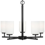 Oslo Chandelier - Midnight Black / Opal