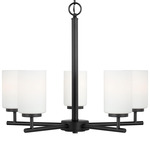 Oslo Chandelier - Midnight Black / Opal