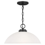 Oslo Pendant - Midnight Black / Etched White