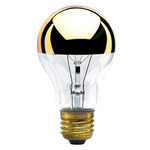 A19 Med Base Half Gold 60W 120V 6-PACK - Half Gold / Clear