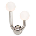 Happy Wall Sconce - Polished Nickel / Matte White