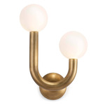 Happy Wall Sconce - Natural Brass / Matte White