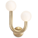 Happy Wall Sconce - Natural Brass / Matte White