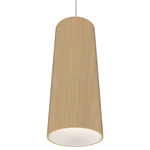 Conical Tube Pendant - Maple Wood