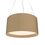 Cylindrical Pendant - Maple / White Acrylic
