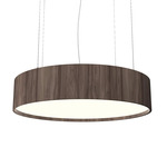 Cylindrical Pendant - American Walnut / White Acrylic