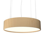 Cylindrical Pendant - Maple / White Acrylic