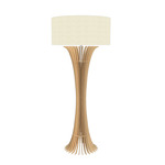 Stecche Di Legno Curved Floor Lamp - Maple / White