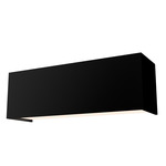 Clean Rectangle Wall Sconce - Matte Black / White Acrylic
