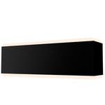 Clean Horizontal Wall Sconce - Matte Black / White Acrylic