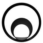Sfera Hoop Wall Sconce - Matte Black / White Acrylic